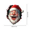 Santa Claus Wall Stickers Removable 3D Effect Funny Christmas Decals Winter Holiday Santa Door Stickers For Home Dorm Party