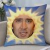 Actor Nicolas Cage Cushion Cover Cushion Covers Natural Linen Breathable Sofa Bedroom Decor Pillowcase