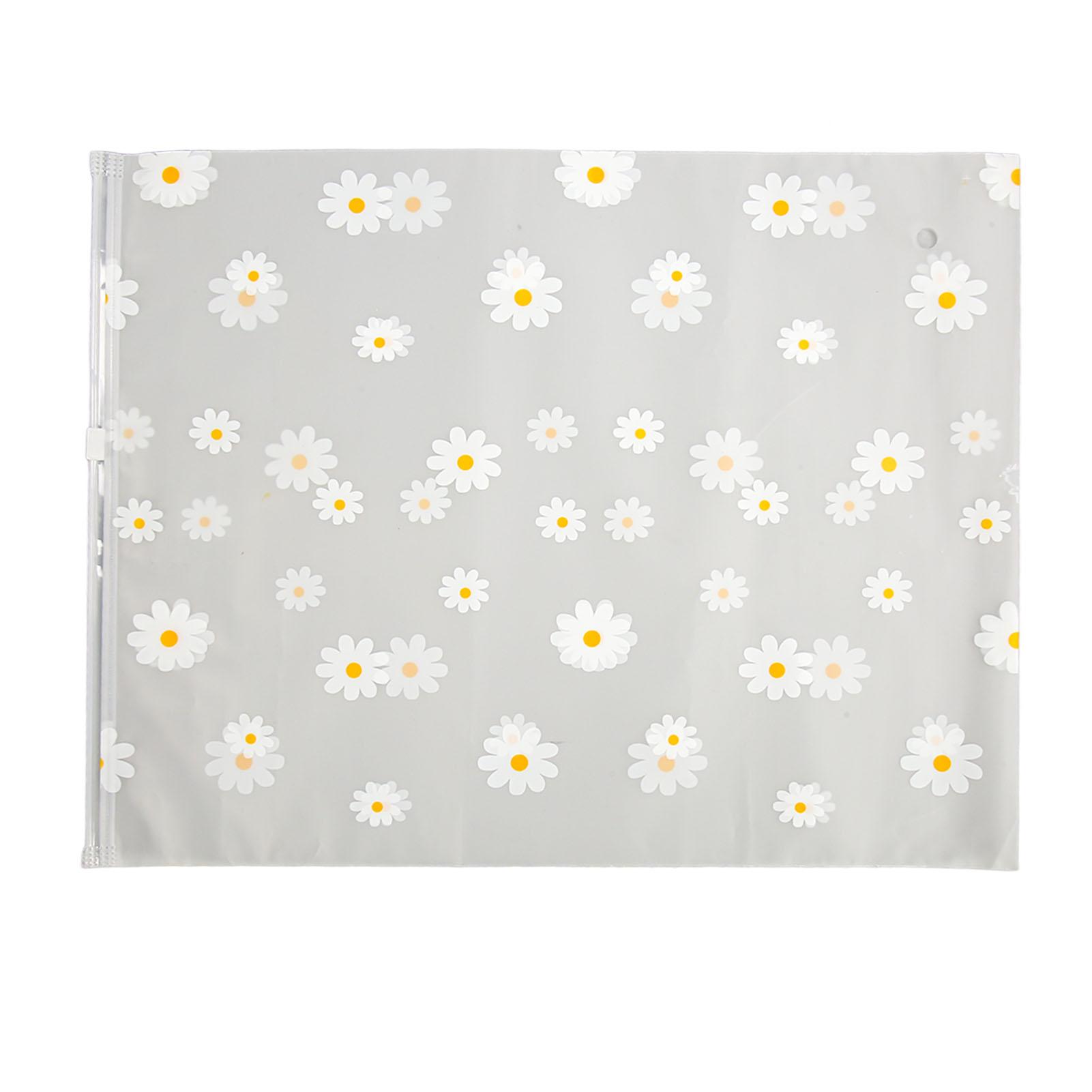 

30 шт. матовые пластиковые пакеты с застежкой-молнией с узором в виде ромашки многоразовые легкие портативные рубашки упаковка