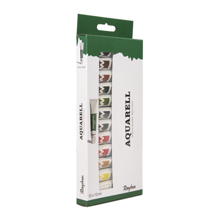Kit Peintures aquarelles 12 couleurs x12ml