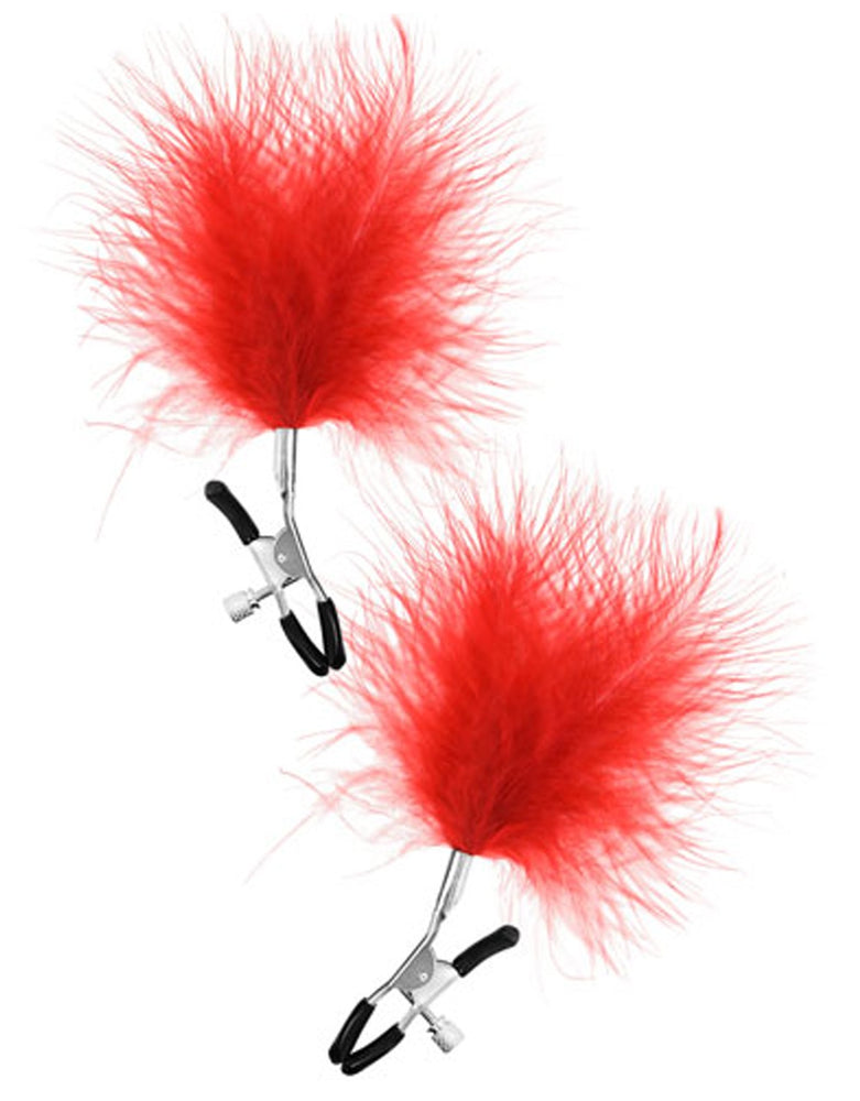 Pinces à Seins Pression Réglable Grande Plumeau Rouge Cc5700690030