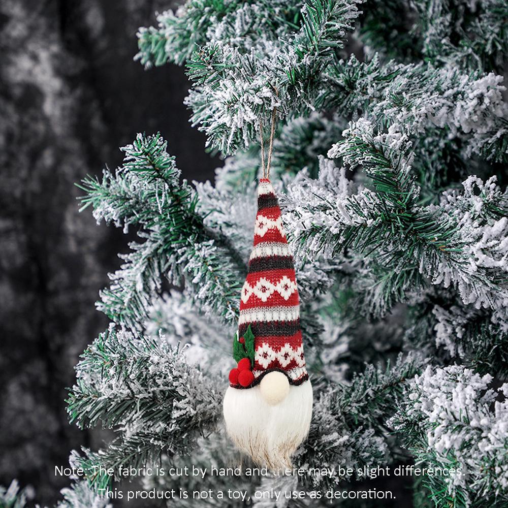 Christmas Tree Ornaments with Lights, 2/5pcs Glowing Plush Gnomes Santa Elf Xmas Hanging Decorations Christmas Hanging Pendant