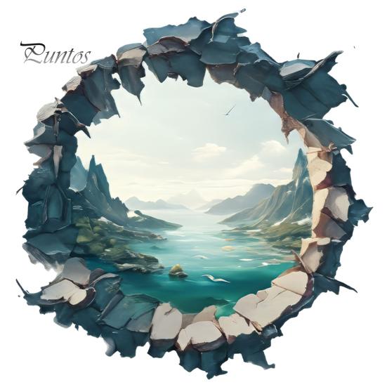 Indoor Outdoor Decorative Sticker 3D Mountain & River Landscape Wall Sticker, PVC Waterproof Mural, Peel And Realistic Mural Stick Decals for