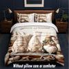 Gnome Theme Custom Text Or Name 3Pcs Bedding Set,1 Flat Sheet & 2 Pillowcases Personalized Home Bedding
