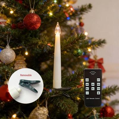LED Christmas Candle Clip Lights - Festive Decorative Atmosphere Lighting