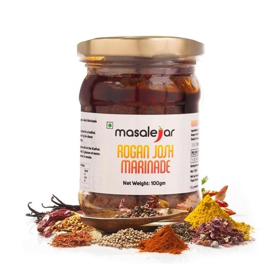 

Masalejar Kashmiri Rogan Josh Masala Paste 100g | Ready-to-Cook Curry Marinade for Mutton and Meat | Cholesterol and Trans Fat Free | Serves 3–4 100GM