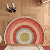 Vintage Half Circle Carpet Door Mat Entrance Home Foot Pad Mud Scraper Durable Easy Clean Entrance Rug Indoor Outdoor Use
