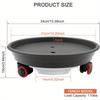 1 Stück Pflanzenroller mit Rädern 11,8" Pflanzenständer Robuster Pflanzenwagen mit Wasserbehälter