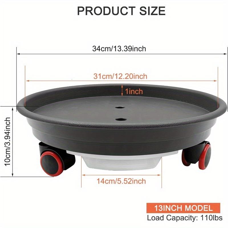 1 Stück Pflanzenroller mit Rädern 11,8" Pflanzenständer Robuster Pflanzenwagen mit Wasserbehälter