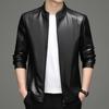 Leather jacket men's fur integrated fleece thickened dad clothing middle-aged and elderly leather jacket men's leather jacket