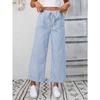 Sommer Neue Damen Gestreifte High Waist Lässige Mode Neun-Punkte-Hose