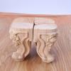 4/8pc Wooden Furniture Legs Replacement Feet Solid Wood Flower Carved TV Cabinet Sofa Couch Chair Ottoman Coffee Table Seat Feet