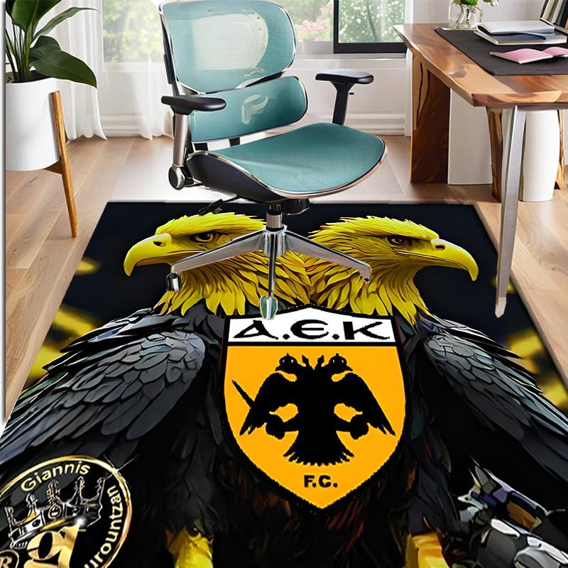 AEK Athens FC Pattern Rug, Indoor/Outdoor Mat, for Picnic, Gameroom, Bedroom, Office, Living Room, Home Decor Carpet, Birthday Gift