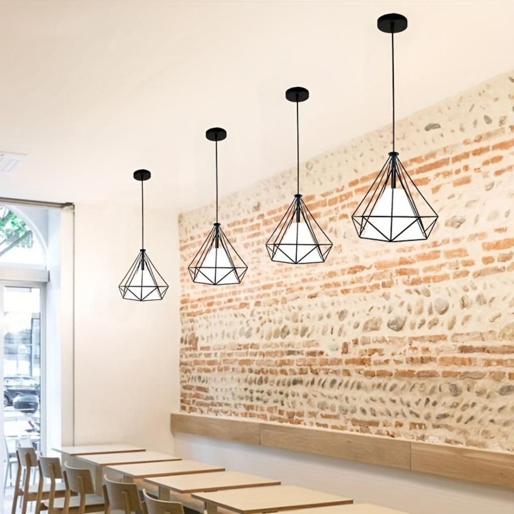 New Stylish Contemporary Modern Iron Art Cage Pendant Light Chandelier with Adjustable Hanging Height - Industrial Chic Decor Ac