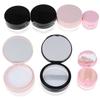 Portable Plastic Powder Box Empty Loose Powder Pot With Sieve Mirror Cosmetic Sifter Loose Jar Travel Makeup Container 7 Styles