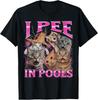 Meo en Piscinas Divertido Gato Desquiciado Meme Gráfico Bootleg de los 90 Camiseta Unisex