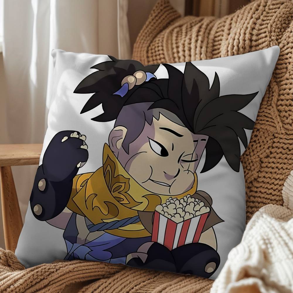 game Teros Imugi Mordex Brawlhalla Pillow Case Antidustmite Pillowcase Invisible zipper silky short plush Sofa cushion cover