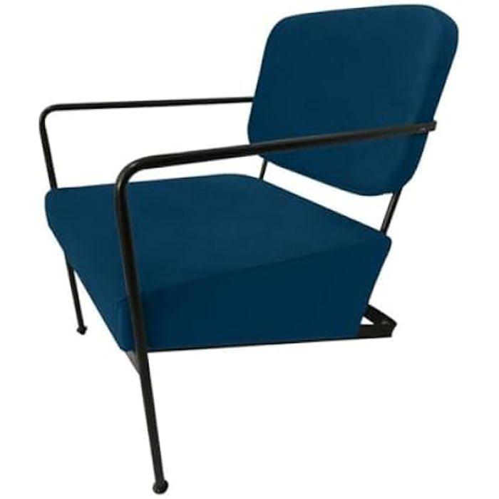 Fauteuil - DKD Home Decor - Bleu - 1 Place - Intérieur - Dimensions 78,5 X 60 X 58,5 Cm