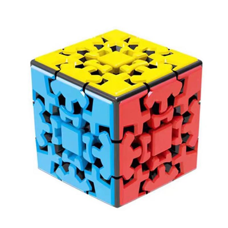 Gear Cube Speed 3x3x3 Smooth Turning Stickerless Professional Puzzle Sensory Quiet Fidget Toys For Kids Adults Educational Gifts