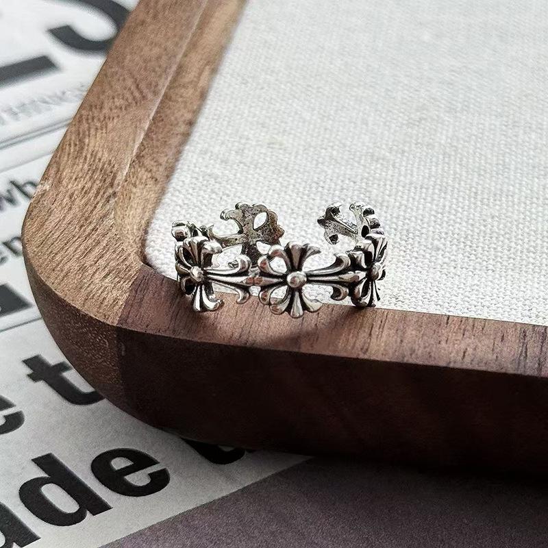 Stapelring Mode Cool Persönlichkeit Kreuzring Multi-Element Mix & Match Retro Retro Neutraler Stil Zeigefingerring