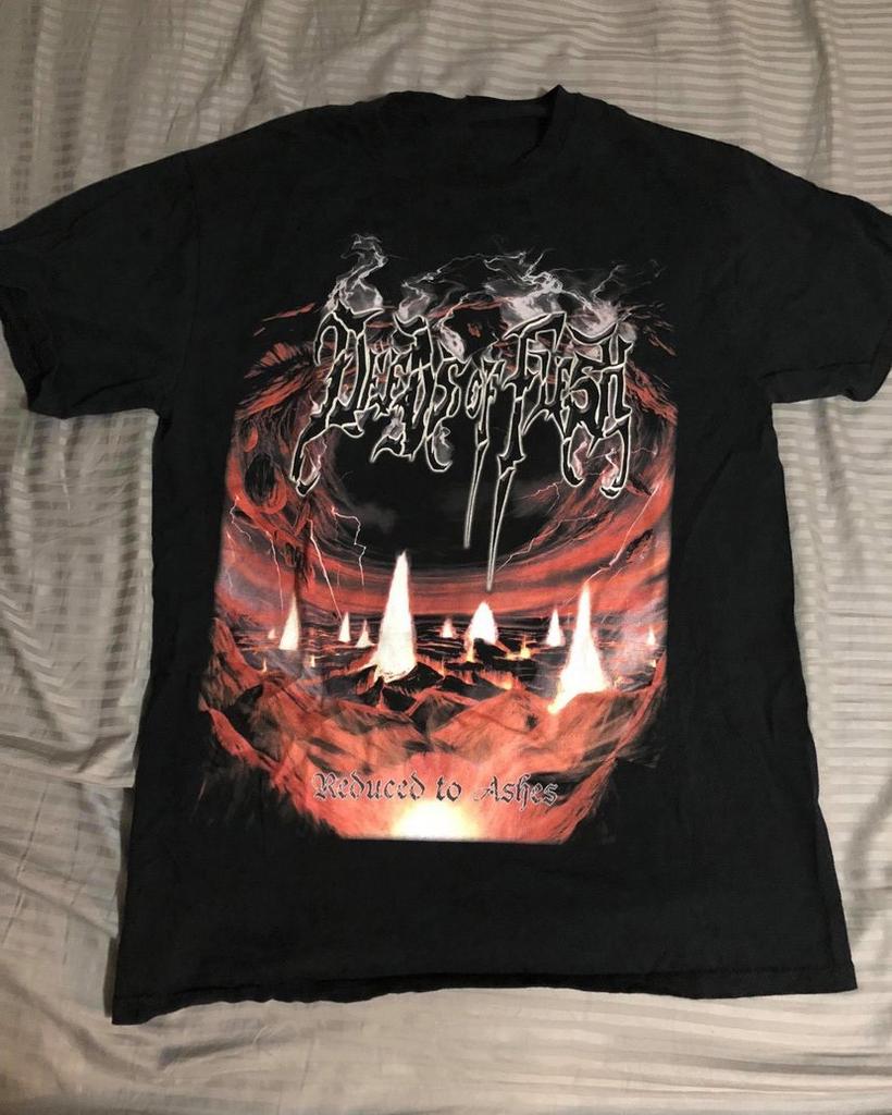 Deeds Of Flesh Asche zu Asche Shirt Klassisch Schwarz Unisex Größe S-5XL 1V0813