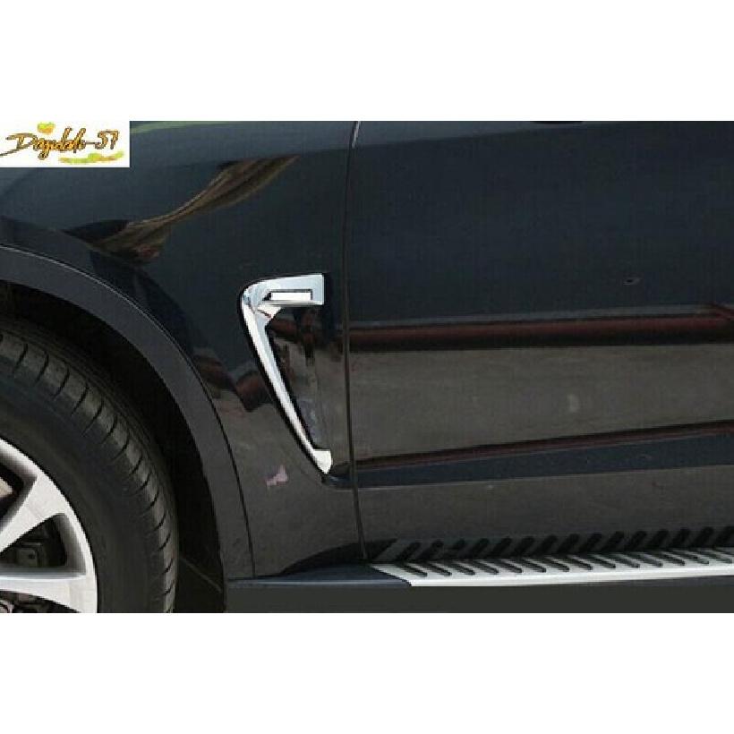 Chrome ABS Fender Side Air Outlet Cover Trim For BMW X5 F15 2014-2016 2017 2018