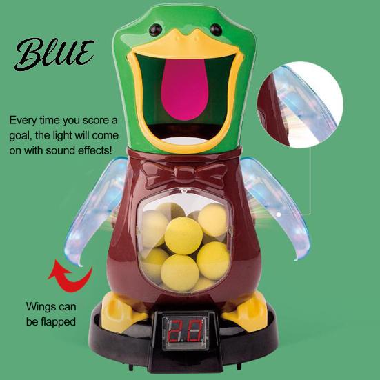 Multi-player Duck Launcher Game 1 Set Soft Ball Toy with Target Box LCD Scoreboard Sound Light Launching Funny Air Power Device Kids Parent-child