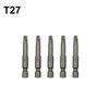 Efficient Hex Shank Fivepoint Magnetic Torx Screwdriver Bits 5PCS Package