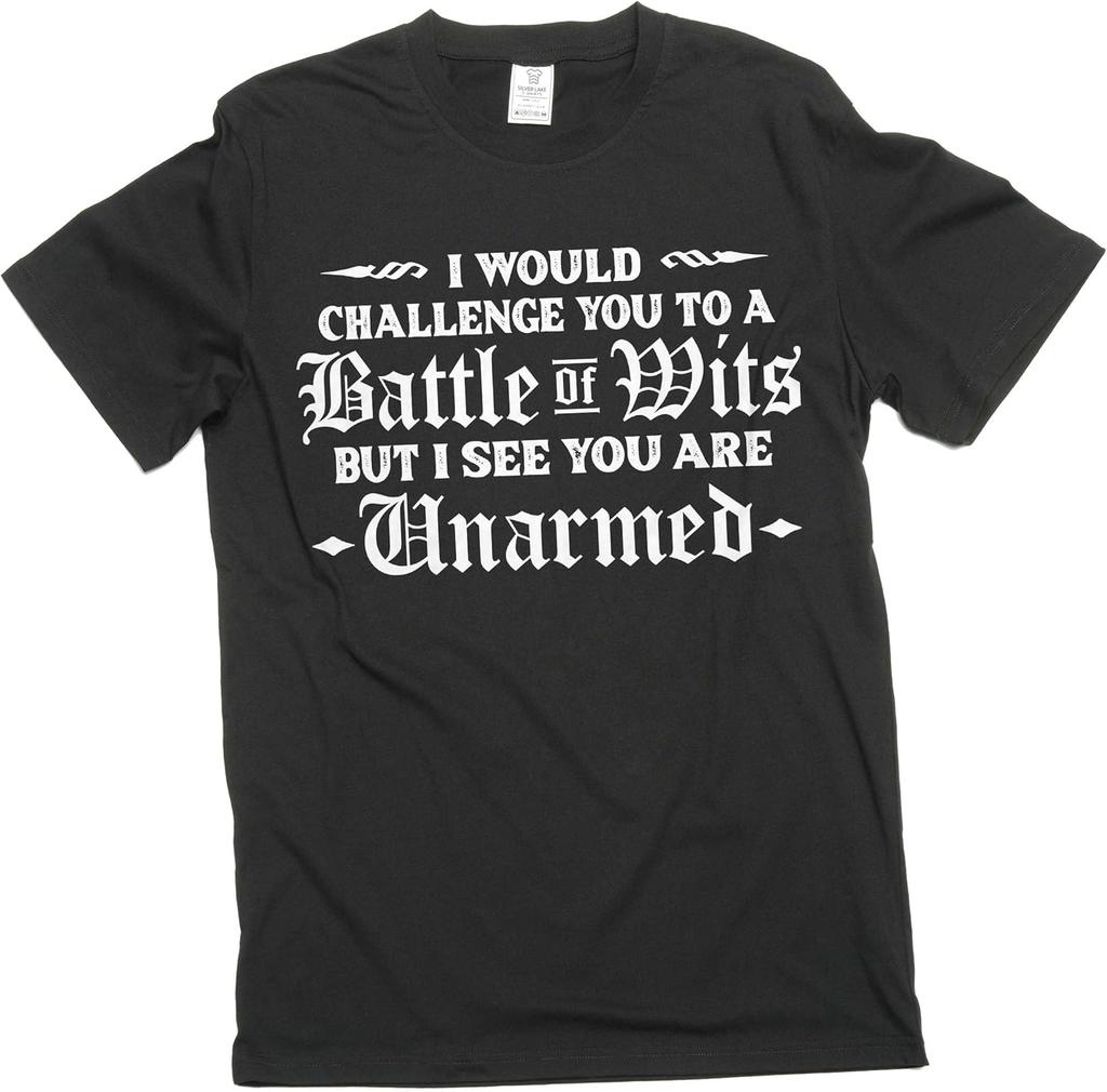 Funny Insult Dual Battle of Wits T-Shirt Humorous Birthday Gift Tee Shirt