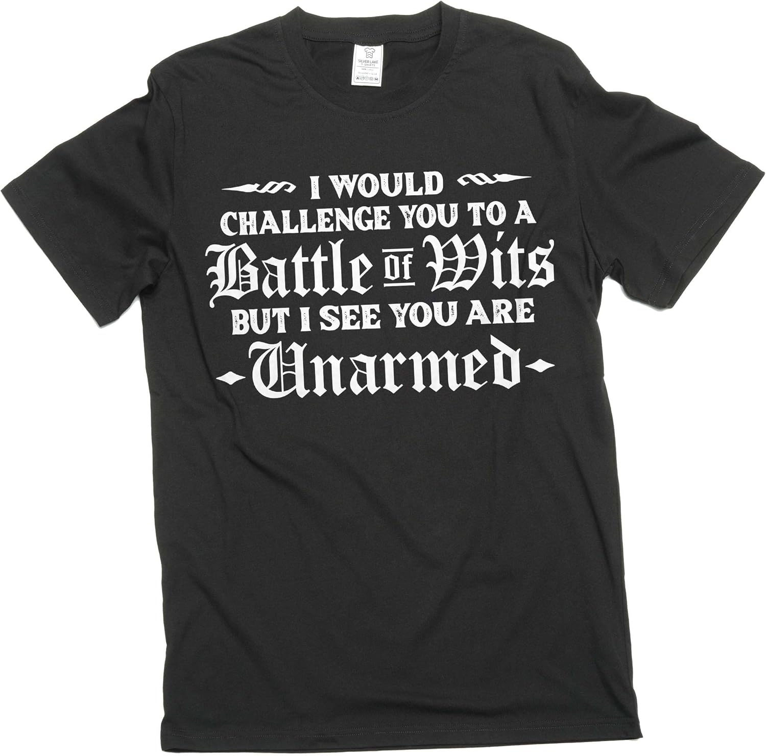 Funny Insult Dual Battle of wits T-Shirt Humorous Birthday Gift Tee Shirt S разноцветный