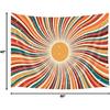 Vintage Sun Tapestry Aesthetic Boho Tapestries Abstract Retro 70s Rainbow Minimal Geometric Grunge Art Print Hippie Bohemian Decor Mid Century Modern