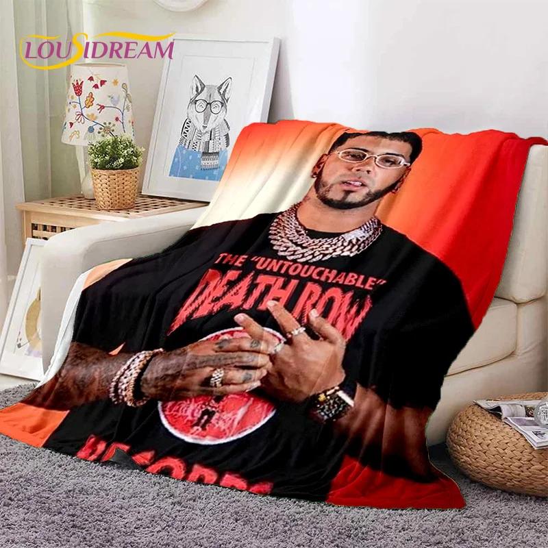 Free Anuel AA Rapper Hip Hop Singer Soft Flannel Blanket for Beds Bedroom Sofa Picnic,Throw Blanket for Outdoor Leisure Nap Gift