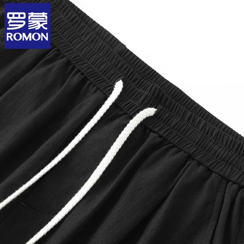 ROMON S Men's Ice Silk Quick-Dry Straight Casual Pants