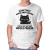 Unisex Crew Neck T-Shirt That's Why We Have Middle Fingers Graphic Short Sleeve Casual Tee