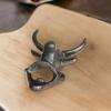 Yousheng Elk Cow Head Bottle Opener, Wall Mounted Beer Cap Remover, Rustic Iron Opener for Home Bar, Industrial Decor