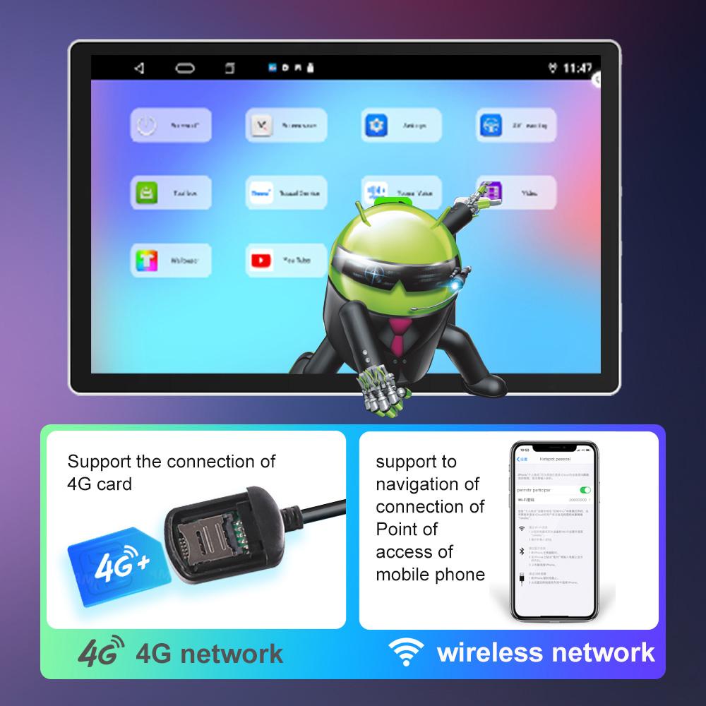 13" Inch 2 Din Car Android Radio Stereo Video Player GPS 2din Universal CarPlay Auto Multimedia Stereo 2 DIN For Style