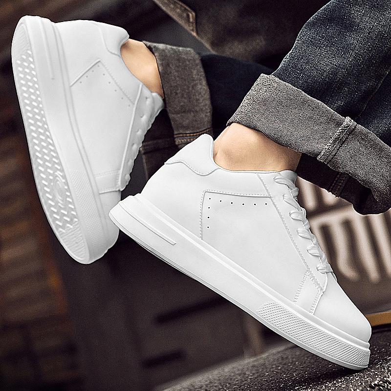 Fashion Genuine Leather Men's Thick Bottom Shoes Casual Leather Oxford Walking Shoes Fashion Designer Walking Running Vulcanize Shoes