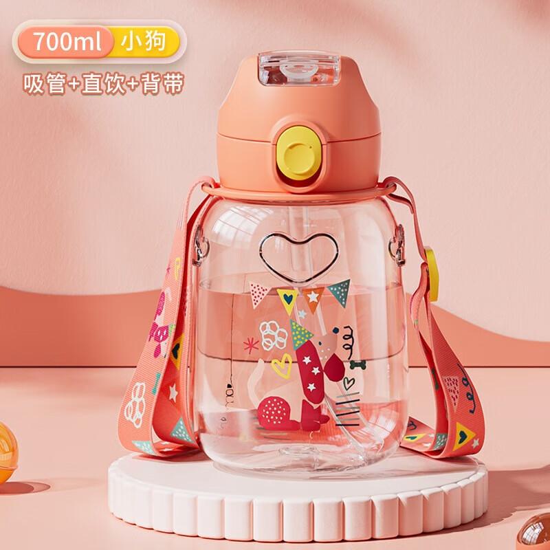 JEKO&JEKO Puppy Heat-Resistant Dual-Drink Glass Bottle