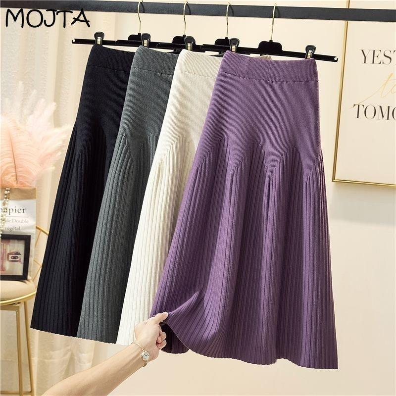 Женская элегантная повседневная уличная офисная юбка с высокой талией — фото 12