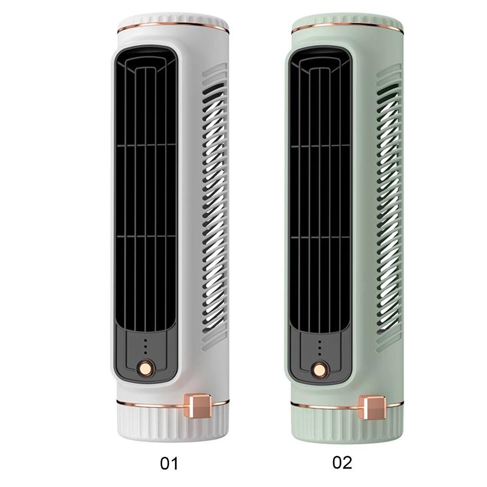USB Rechargeable Hole-Free Mount Fan Compact Leafless Design USB Rechargeable Fan Lightweight Portable Air Cooler Office Use
