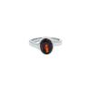 Minimalist Garnet Ring: 925 Sterling Silver Birthstone