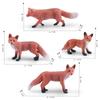Simulated Forest Animal Fox Model Toy 4 Foxes Firefox Red Fox Desktop Static Ornament