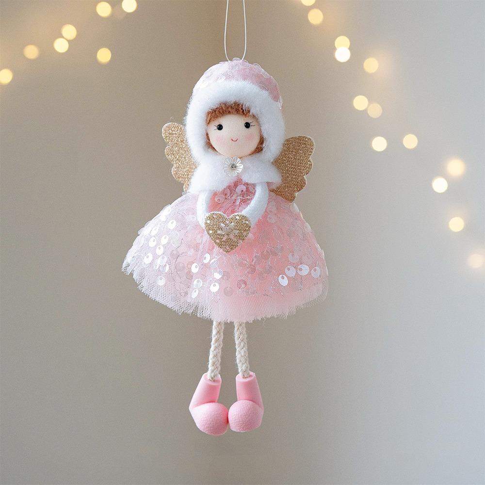 

Tulle Dress Christmas Girl Pendant Plush Christmas Tree Decorations Christmas Tree розовый