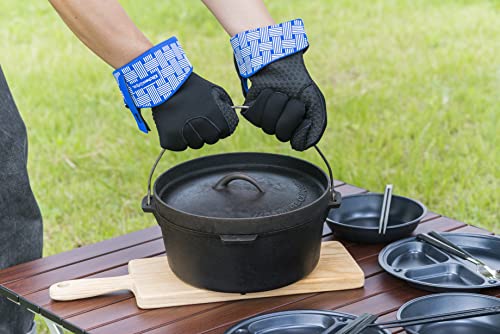Seiei Cuisipro Hitzebeständige Ofenhandschuhe, Blau, 120428, Ca.. 27 cm (10,5 Zoll). Diese Ofenhandschuhe sind spülmaschinenfest und bieten eine hitzebeständige, n