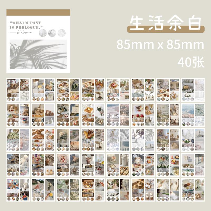 

40pcs Art Decoration Sticker Planner Handbook Scrapbook DIY Decoration Material Sticker Creative Aesthetics Stationery Supplies