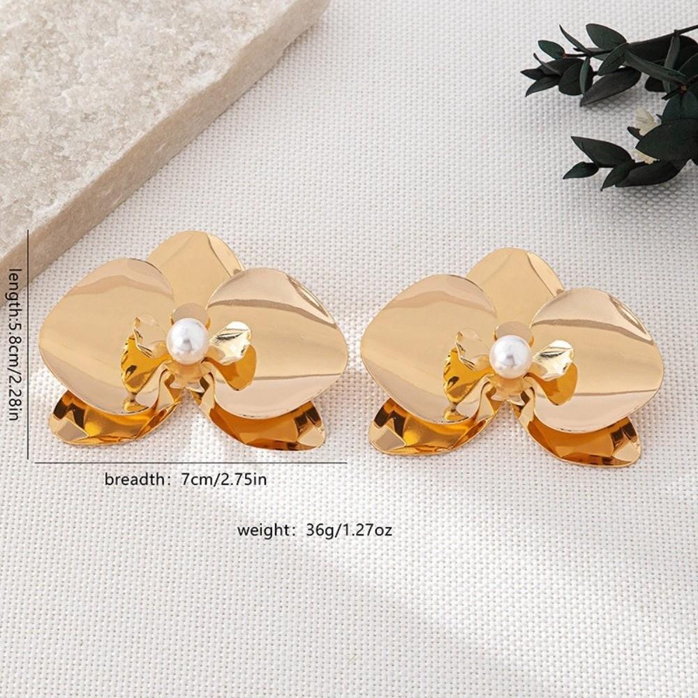 Simulated Flower Butterfly Orchid Earrings Exaggerated Flower Drop Earrings Flower Earrings  Women