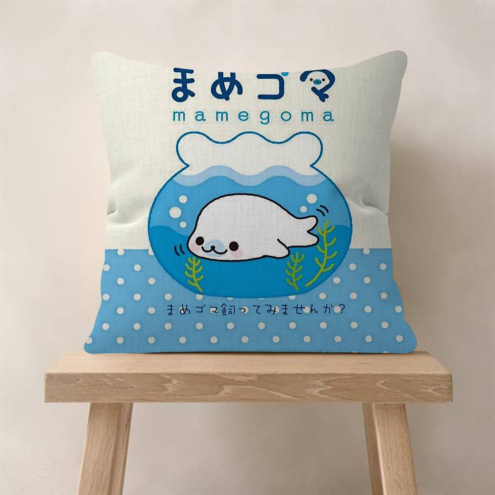 

Kawaii Cartoon Mamegoma anime Pillow Gift Home Office Decoration Bedroom Sofa Car Cushion Cover case 45x45 30x30cm