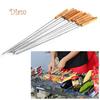 Hara 10 Pcs BBQ Barbecue Roasting Needle Roasting Tools Brochette Tong Kebabe Skewers
