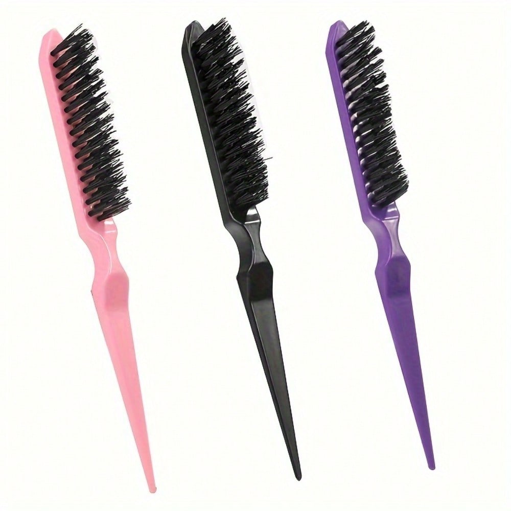 1pcs Pointed Tail Three Row Hair Comb, Fluffy Hair Styling Comb, Hair Cleaning And Hairdressing Tools