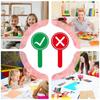 4Pcs Double Sided Hand Held Response Card Portable Classroom Response Signs  Photography Prop